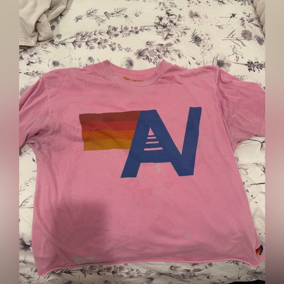 Aviator Nation Tops - Aviator nation size large tshirt DAMAGED (that’s why selling for so cheap)